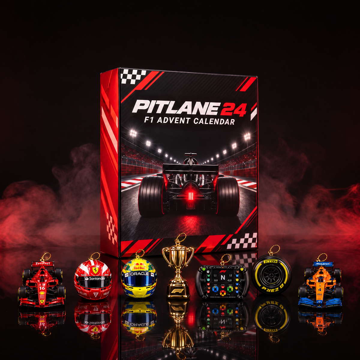 Kalendarz adwentowy PITLANE24 z ozdobami F1